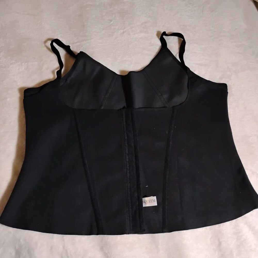 Squeem Women's 3XL Waist Trainer Body Shaper Corset Compression Vest Black